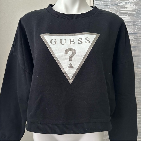 Guess Women’s Logo Cropped Sweatshirt Size XL - Picture 2 of 14